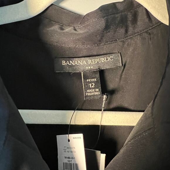 Banana Republic Women's Black Long Sleeve Jumpsuit Size 12 Petite NEW - Picture 5 of 9